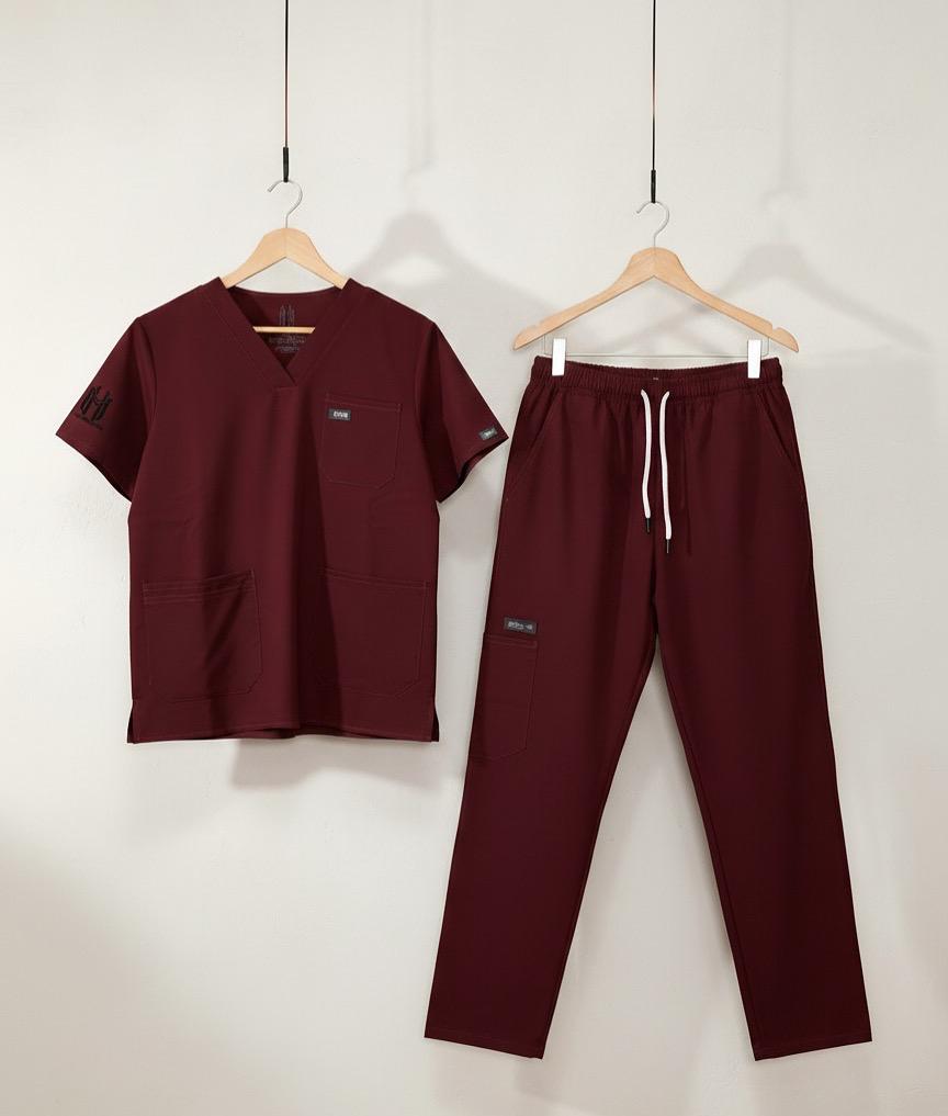 Classic Medical Scrub - Burgundy