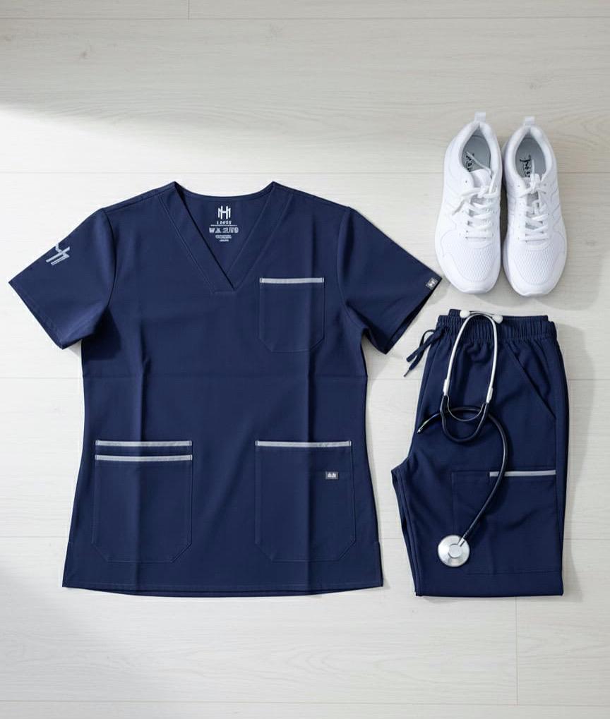 Classic Medical Scrub - Neavy Blue