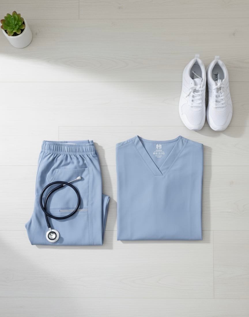 Classic Medical Scrub - Baby Blue